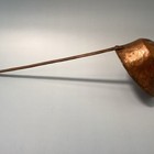 Antique Large Hand Hammered Copper Ladle 13 5  Length 5  Diameter 2 5  Depth