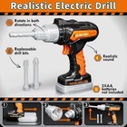 Kids Tool Set With Drill Toy Toolbox Accessories For Learning Pretend Play