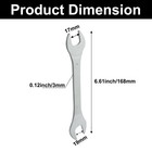 Bokwin Thin Open End Wrench 17mm X 19mm 17mm 19mm  Silver