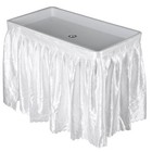 Foldable Ice Table W  Cooler Decorative Removable Skirt Ideal For Outdoor Events