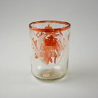 Antique Russian Hand Painted Glass Coronation Cup 19thc