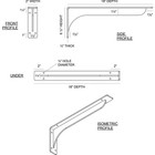 Ekena Millwork Bktm02x18x06ebpwh Steel Bracket Embrey 2w X 18d X 6 1 2h White