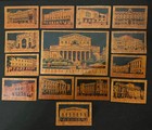 Travelstamps  Russia Matchbox Labels - Russian Architeture  - Lot Of 14