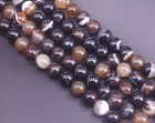 Natural Brown Stripe Agate Gemstone Round Loose Beads 6mm 8mm 10mm 12mm 15 5 