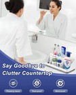 Bathroom Counter Organizer And Storage  7 Slots Detachable Toothbrush Holders Fo