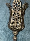 Vintage Brass Hanging Lantern Filigree Censer Votive Holder