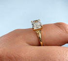 3 Cttw East West Emerald Lab Grown Diamond Solitaire Ring 14k Gold Igi Certified