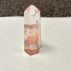 Polished Inclusion Clear Quartz Crystal Point Tower  Pink   White
