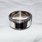 Williams Sonoma Vintage Hotel Silver Plated Beaded Style Napkin Rings 8 Count