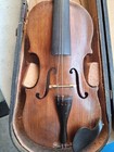 Very Old  Antique Violin W case - Unknown Maker -wall Hanger Or Parts