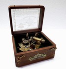 Brass Sextant With Wooden Box Directional Instruments Maritime Navigational Gift