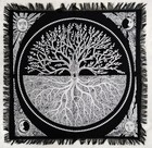 Tarot Witchcraft Card Altar Cloths Square 18  Silver Watching Tree Table Napkins