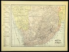 Antique Map Of South Africa Wall Art Old Original Ca1908 Cape Town Vintage