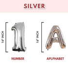 Gold   Silver 16  Letter   Number Foil Balloons Birthday Wedding Theme Party Bal