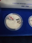 1986 Liberty Proof 2 Coin Set Silver Dollar Clad Half Ellis Island Boxed Coa Ogp