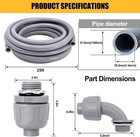 1-1 4  Liquid-tight Flexible Non-metallic Conduit Kit With Connectors   Fittings