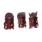 Vtg Set  3 - Chinese Asian Wood Intricately Hand Carved Masks Wall Hanging Decor