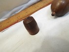 Hand Turned Wood Carved Acorn Nut Sewing Notion Thimble Case Holder Treen
