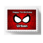 Personalized Spiderman Edible Cake Topper Image   Spiderweb Toppers