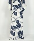 Kimono   Elegant White Yukata Flowing Ivy And Water Motif 100  Cotton   2503145