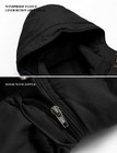 Men s Cargo Work Firm Jacket Thermal Fleece Lined Winter Warm Hooded Cotton Coat