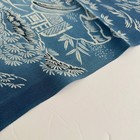 Flowing Refuge  b 14x60 Long Vintage Chirimen Japanese Kimono Silk Fabric Ck80