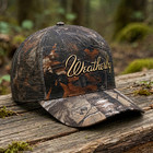 Weatherby Camo Trucker Hat Embroidered Hunting Fishing Mesh Back Snapback Cap