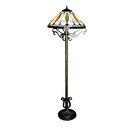 Tiffany Style Stained Glass Victorian Theme Floor Lamp Accent Lamp
