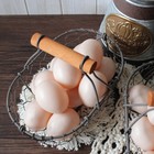 Chicken Wire Egg Baskets Rust Gathering Baskets With Wooden Handle Country Vinta