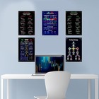 Gimly - Trading Chart  set Of 5  Pattern Posters  350 Gsm Candle Chart Poster