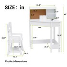 3-8 Kids Corner Desk And Chair Set Adjustable Study Table With Hutch Corkboard