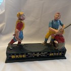 Cast Iron Mechanical Bank Baseball Vintage Antique Americana Toy