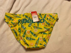 Speedo Solar Powerflex Eco - 1  On The Hip -  sundowners  Yellow - Size 38 - Nwt