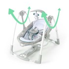 Ingenuity Convert Me 2-in-1 Portable Vibrating Baby Swing Nash  Infant  Gray