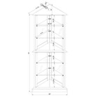 Corner Curio Display Cabinet Rustic Walnut Glass Door 6 Shelf Cupboard W lights 