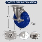 5  Stainless Steel Casters   heavy Duty Industrial Casters    Load Capacity 2200 Lbs