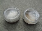 Vintage Lot Of 2 Fancy Glass Base Vanity Dresser Containers 