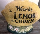 Rare Antique Ward s Lemon Crush Ceramic Syrup Dispenser 1920 s