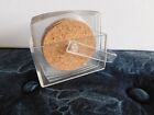 Vintage Set 6 Clear  Lucite Acrylic Cork Square Coasters  With Holder Case Caddy