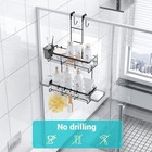 Over The Door Shower Caddy Hanging  Black Rustproof Shower Organizer Over The Do