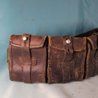 Original Swedish M1910 5 Pocket Leather Ammo Bandolier Belt 