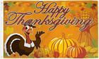3x5 Smiling Turkey With Pumpkins Happy Thanksgiving Flag Holiday Banner New