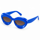 Kids Retro Oval Sunglasses Boys Girls Glossy Frames 8 Colors Outdoor Shades