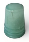 Vintage Jadeite Milk Glass Thimble Green Ridged Large 17 5mm Diameter For Sewing