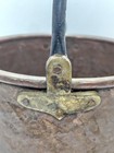 Antique Hand Hammered Copper Farmhouse Kettle Brass Hardware Iron Bail Handle