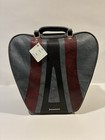 Vintage Brunswick Gray  Brown Bowling Ball Bag   Navy Blue Axis Bowling Ball
