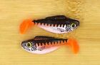  100  Luck-e-strike Shad Minnow Swimbait 2  Trout Orange Glitter Bulk Lot New