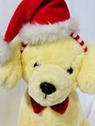 Fao Schwarz Plush Christmas Labrador Dog Yellow Retriever Furry Hat 12  Euc