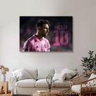 Lionel Messi Motivational Canvas Sports Stars Wall Art Framed Home Decor Gift