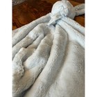 Mon Lapin Blue Bunny Security Blanket Faux Fur Plush Baby Lovey 30x30 Northpoint